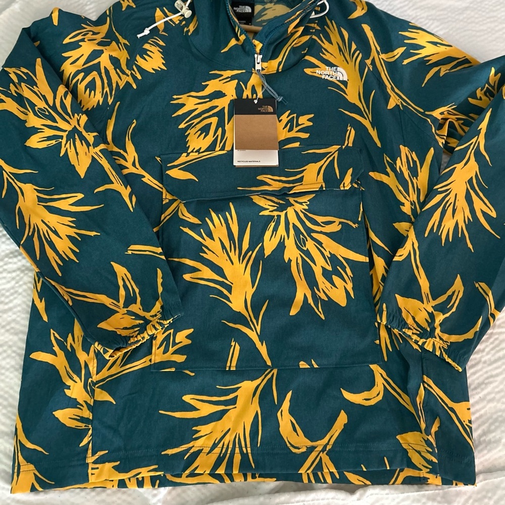 The North Face Teal and Mustard Patterned Jacket